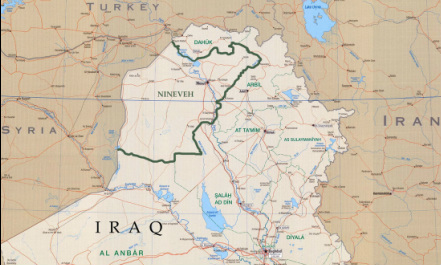 Image result for nineveh iraq map